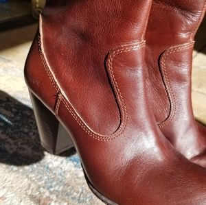 Brown leather shoes new